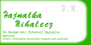 hajnalka mihalecz business card